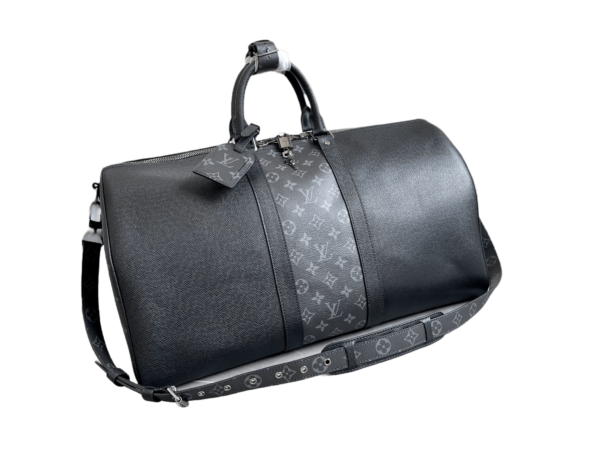 Sac de Voyage Keepall de la Série Taigarama M21869 MTaigarama en Cuir Taïga et Toile Classique