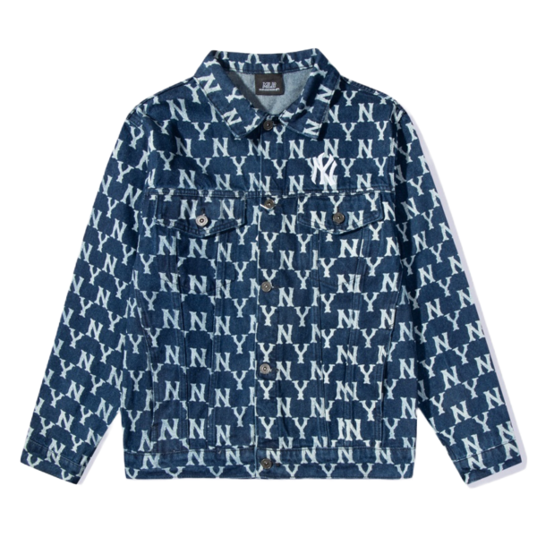 Nouveau Blouson en Jean MLB Yankees NY – Unisexe – Imprimé Intégral – Tailles M à XL