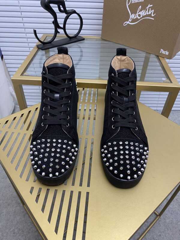 Baskets Montantes Christian Louboutin (CL avec Semelle Rouge) – Série Spéciale avec Strass, pour Couples – Prix d’Usine (Modèle Sur Mesure)