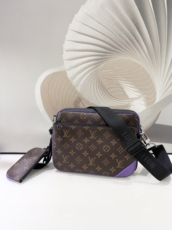 Ensemble de Pochettes Louis Vuitton M46266 – Élégance Macassar en Trois Pièces