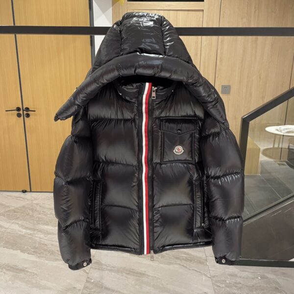 🇫🇷 MONCLER / Montbeliard 19FW Nouvelle Mode à Rayures Tricolores avec Double Fermeture Éclair Épais & Résistant à -35℃ Unisexe