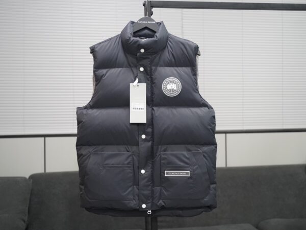 🇨🇦 Canada Goose “La Grande Oie Canadienne” 🇨🇦 Gilet en Duvet Glacier Étiquette Blanche