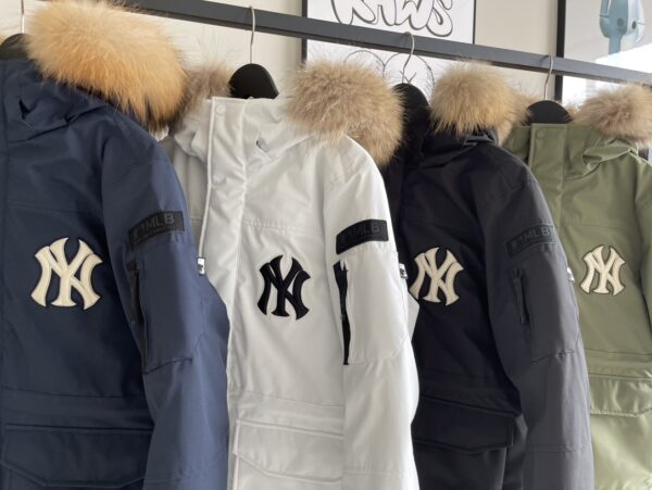 Manteau d’Hiver MLB New York Yankees avec Logo Workwear et Rembourrage en Duvet
