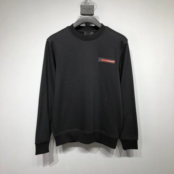 Sweat à col rond PRADA Automne-Hiver avec Logo Rouge