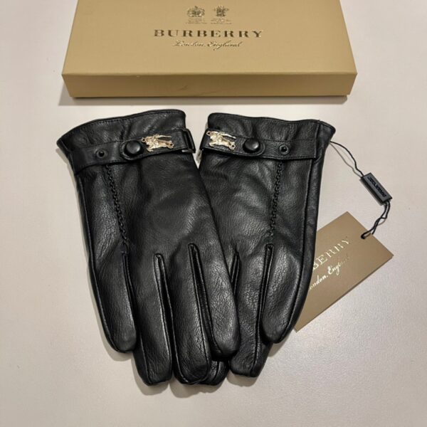 Gants pour Hommes Burberry War Horse en Cuir de Mouton de Première Qualité, Doublure en Velours, Taille XL-XXL avec Boîte Cadeau