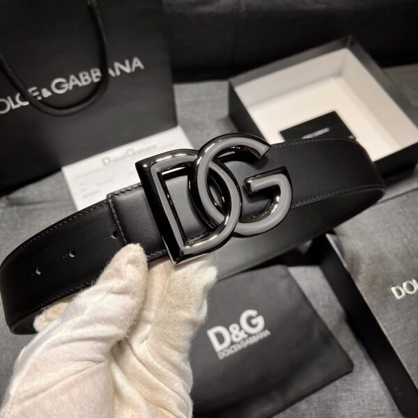 Nouvelle Ceinture en Cuir de Veau avec Logo DG de Dolce & Gabbana – Largeur 4.0cm