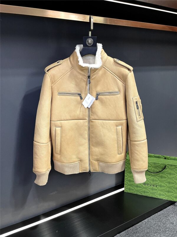 Veste Haut de Gamme Brunello Cucinelli en Cuir et Fourrure de la Collection Automne-Hiver