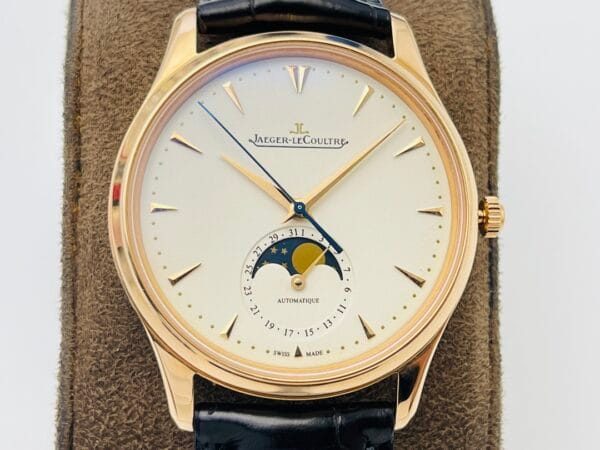 Montre Jaeger-LeCoultre Master Moonphase – Réplique ZF de Haut Niveau en 18K Plaqué Or