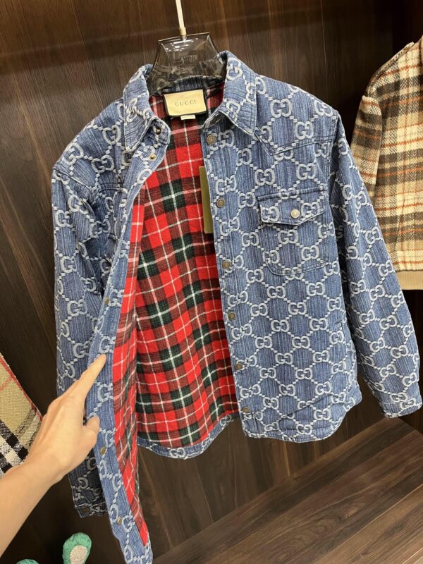 Blouson en Jean à Imprimé Double G de la Collection Automne-Hiver GUCCI
