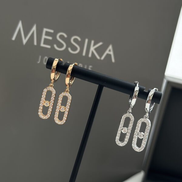 Boucles d’oreilles à diamant mobile Messika