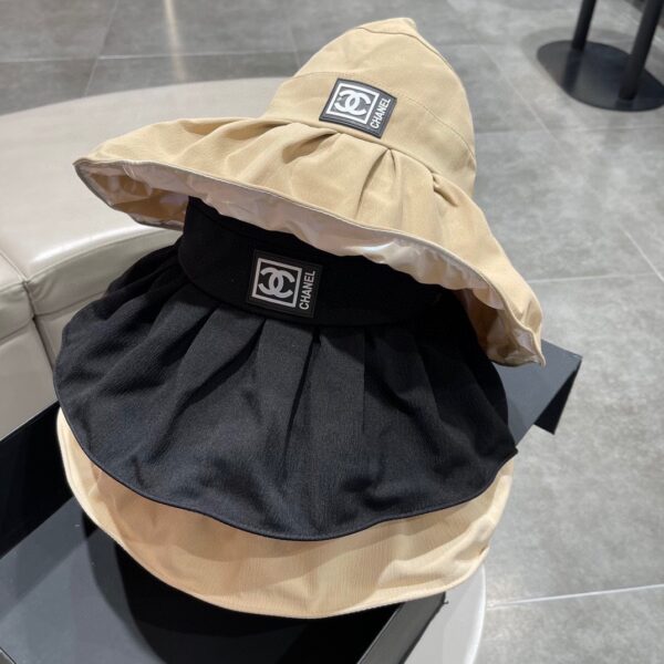 Chapeau d’été Chanel avec nœud détachable et protection solaire pour femmes
