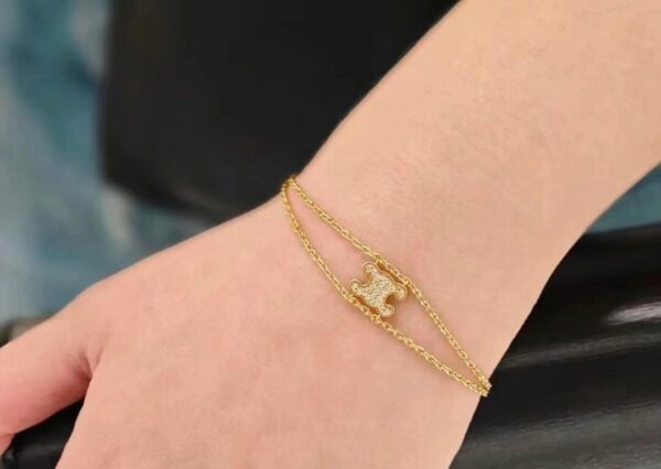 C Full Drill Triumphal Arch Double Layer Bracelet: Bracelet Seline