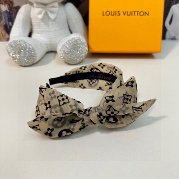 Bandeau motif foncé en organza LV