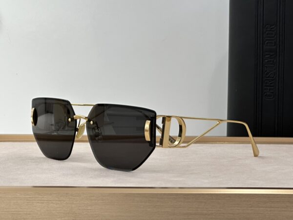 Lunettes de Soleil Dior 30Montaigne B3U Or et Bleu Papillon pour Femmes