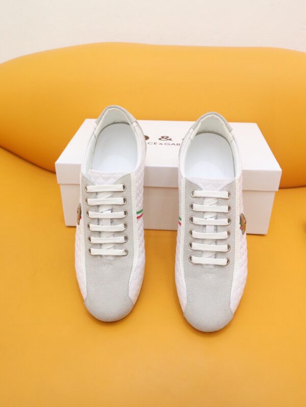 DOLCE & GABBANA – Sneakers Premium en Cuir Bicolore