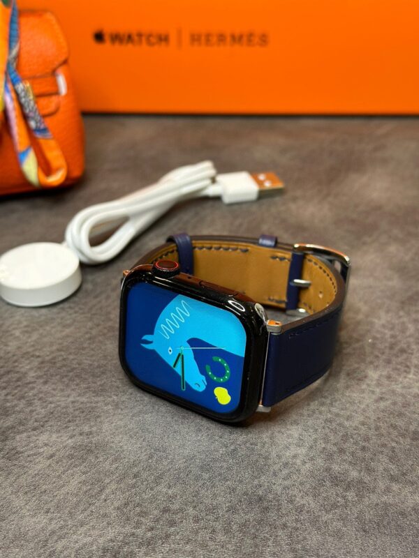 Apple Watch 8 Édition Hermès – (45mm Acier Inoxydable) – Sérialisable & Fonctionnalités Originales – Garantie 6 Mois