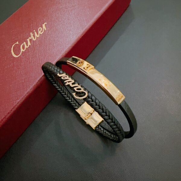 Bracelet Cuir Cartier Style – Édition Vintage Mixte