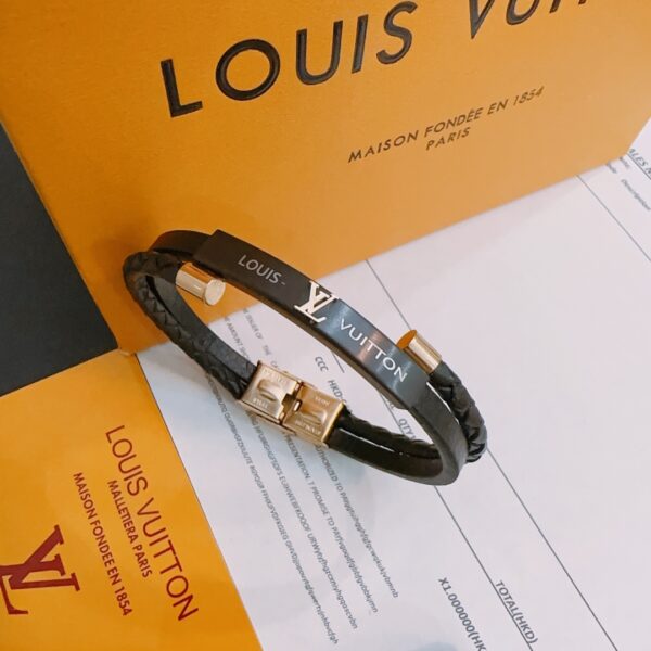 Bracelet Louis Vuitton Cuir Rétro Punk 2024