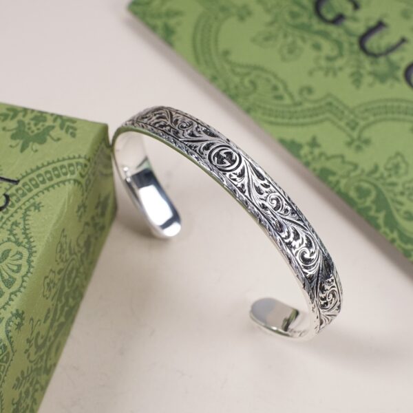 Bracelet Gucci Garden Tigre – Argent 925 Massif, Style Vintage Unisexe