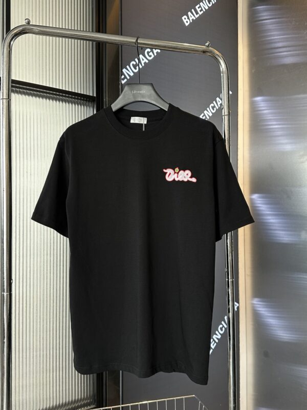 T-Shirt Dior 2025 Édition Limitée Serpent – Broderie Apple Snake (Noir) – Coton 300g Épais – Homme/Femme