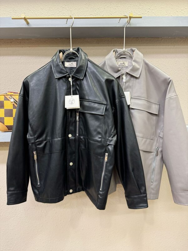 Veste en Cuir Protéiné Hermès – Collection Automne-Hiver 2024