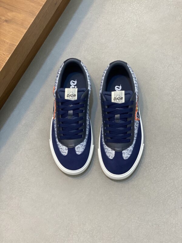 Dior x Denim Tears – Baskets Homme Édition Limitée Oblique Bleu Marine