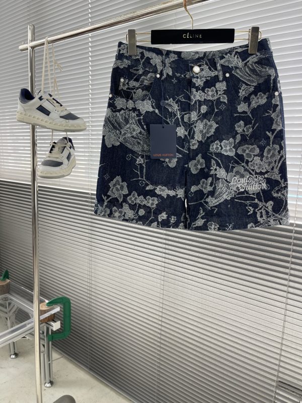Short Denim Louis Vuitton “Waves” – Évasion Stylée