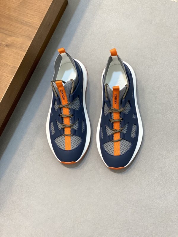 Hermès – Baskets Premium en Cuir Nappa et Tissu Technique avec Finitions Signature