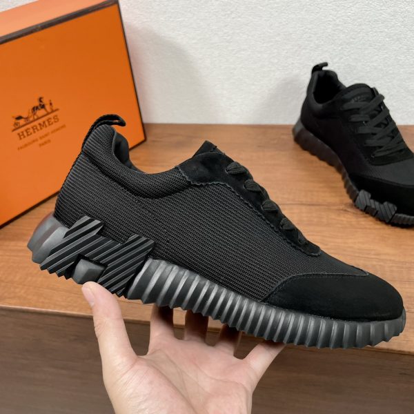 Hermès Bouncing – Baskets Homme en Maille et Suède, Style Sportif et Élégant