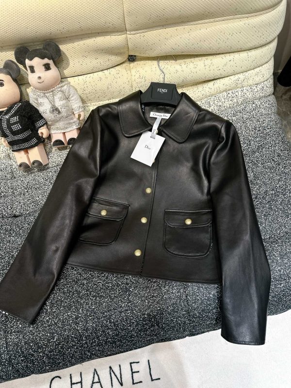 Veste en Cuir d’Agneau Véritable – Dior 2024