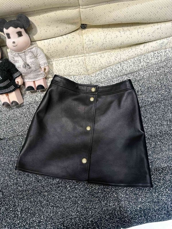 Jupe Crayon en Cuir d’Agneau Véritable – Dior 2024