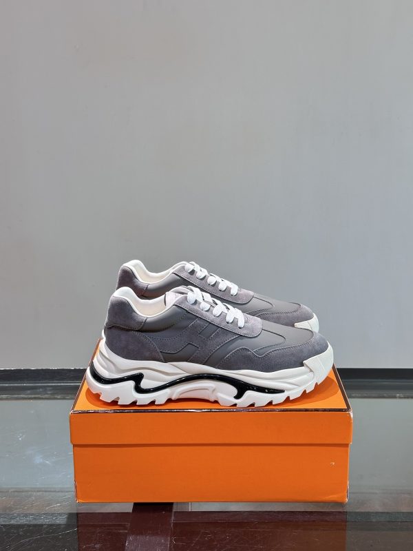 Hermès Hugo – Baskets Homme à Semelle Épaisse en Cuir Premium et Détails “H”