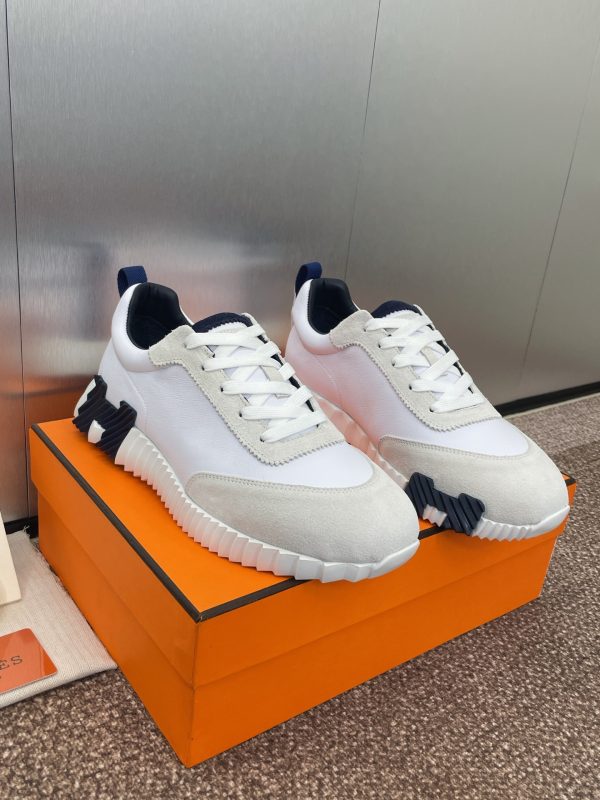 Hermès Bouncing – Baskets Couple Automne/Hiver 2024, Style Sport Chic à Semelle Épaisse