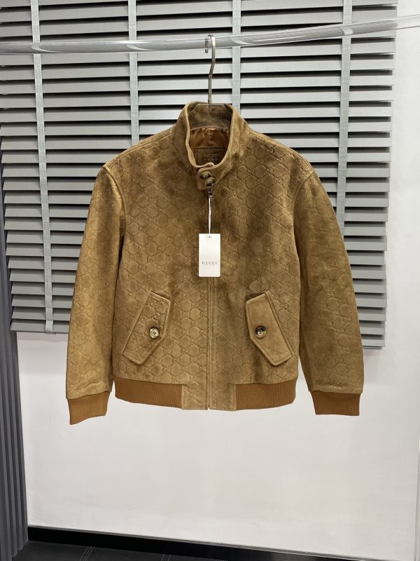 Veste Cuir Embossée – Gucci Prestige