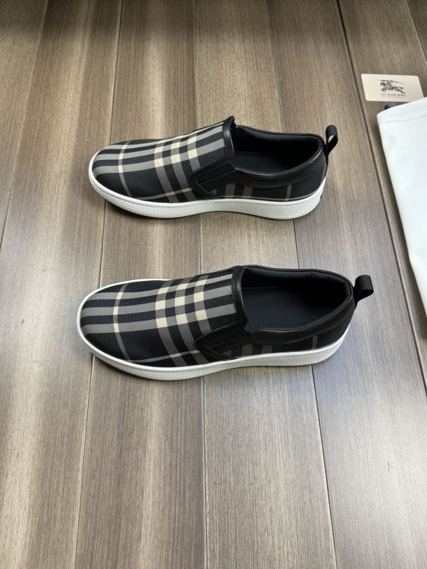 Burberry – Sneakers Homme Haut de Gamme en Toile Monogrammée & Cuir Véritable