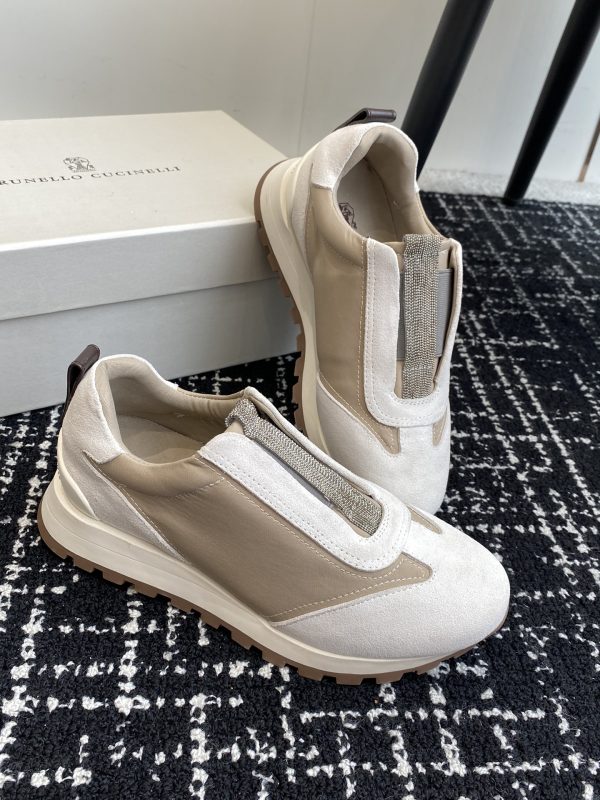 Brunello Cucinelli B.C. 24SS – Baskets Unisexe en Cuir & Suède