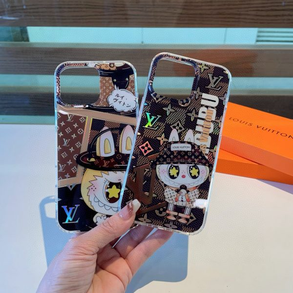 Étui de Téléphone LV Double Couche – Tissu Premium à Impression Laser